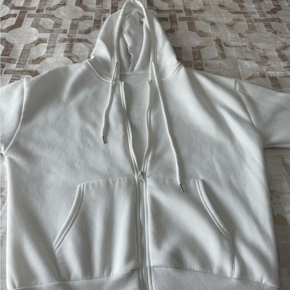 White zip up